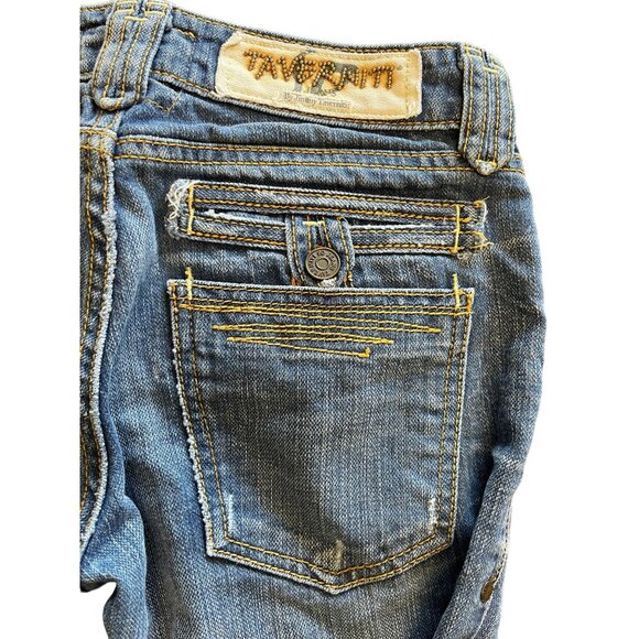Taverniti So Janis Jeans Womens 27 Embellished Distressed Low Rise - Picture 8 of 13